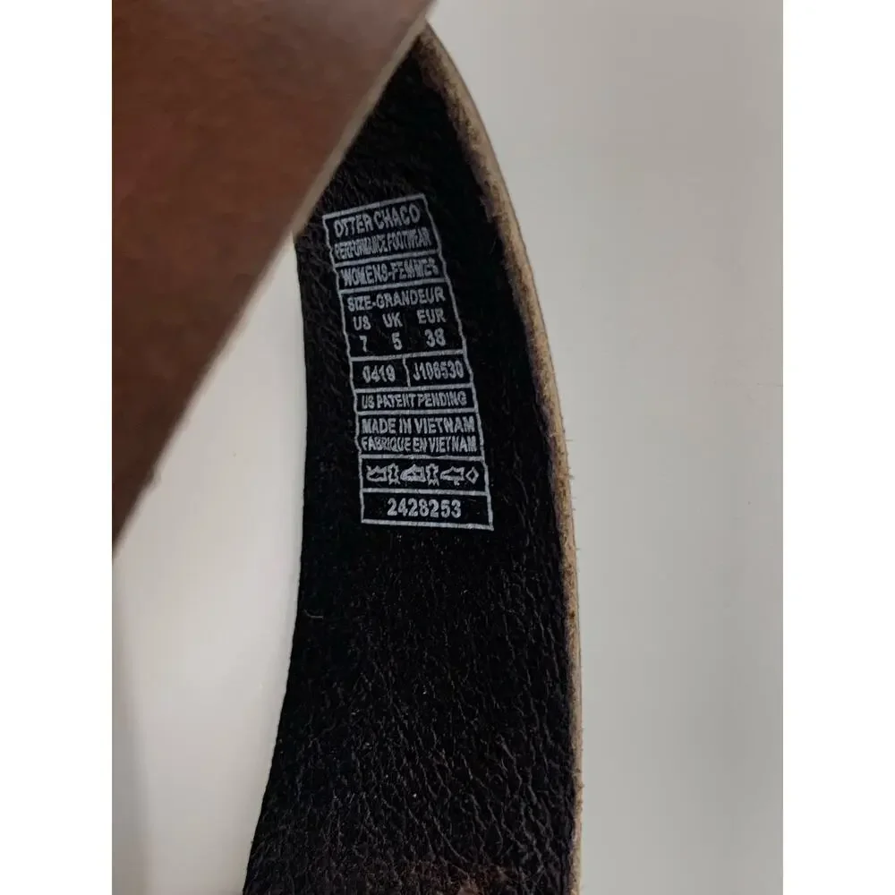 Chaco Wayfarer Sandals Otter Brown Leather Strappy Women's 7 Casual Vacation